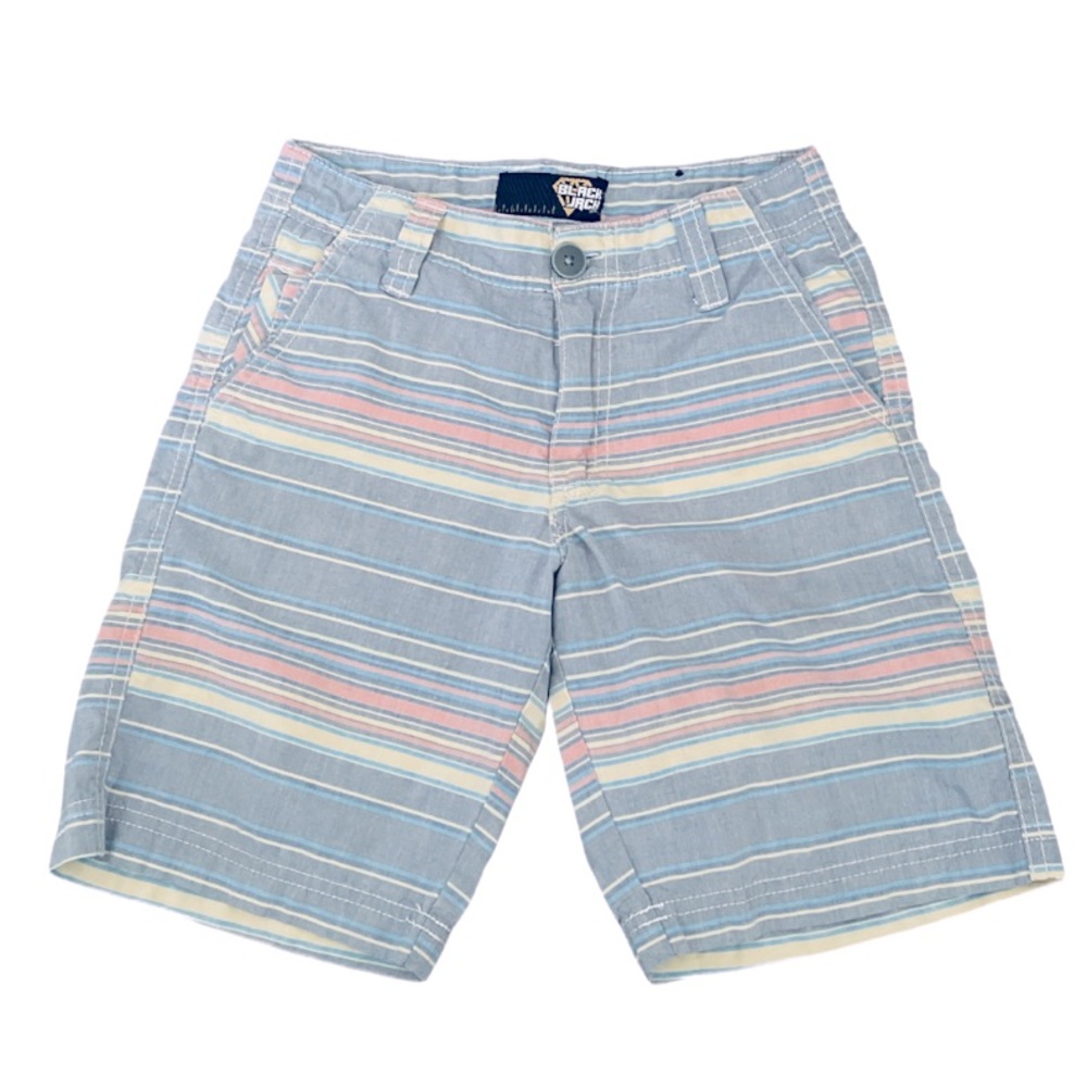 Black Jack Boys Blue Pink Yellow Striped Bermuda Sunset Shorts